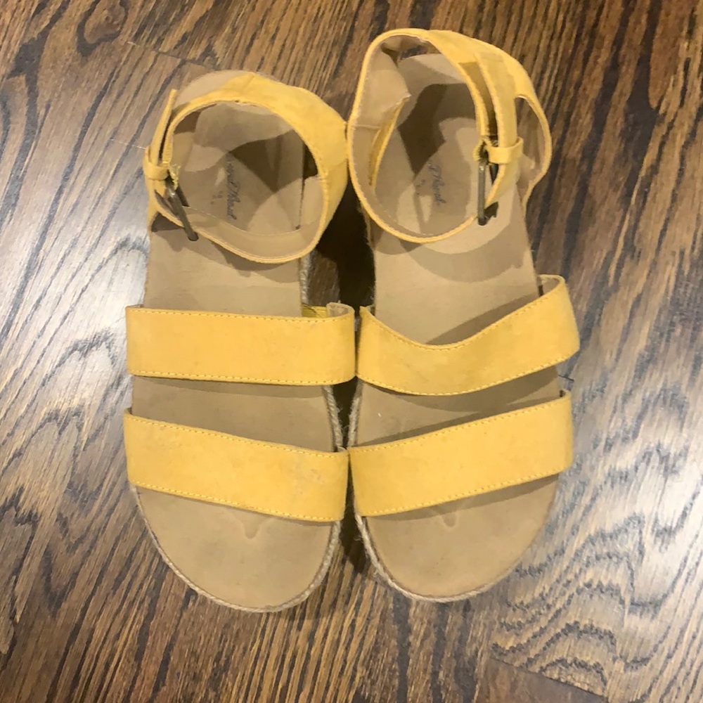 Super cute yellow sandals from target